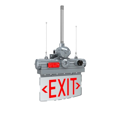 Aleddra Exit Sign Explosion Proof LightJ-Series, Red, 5-Watt EX-5W JNRD180 (Red)